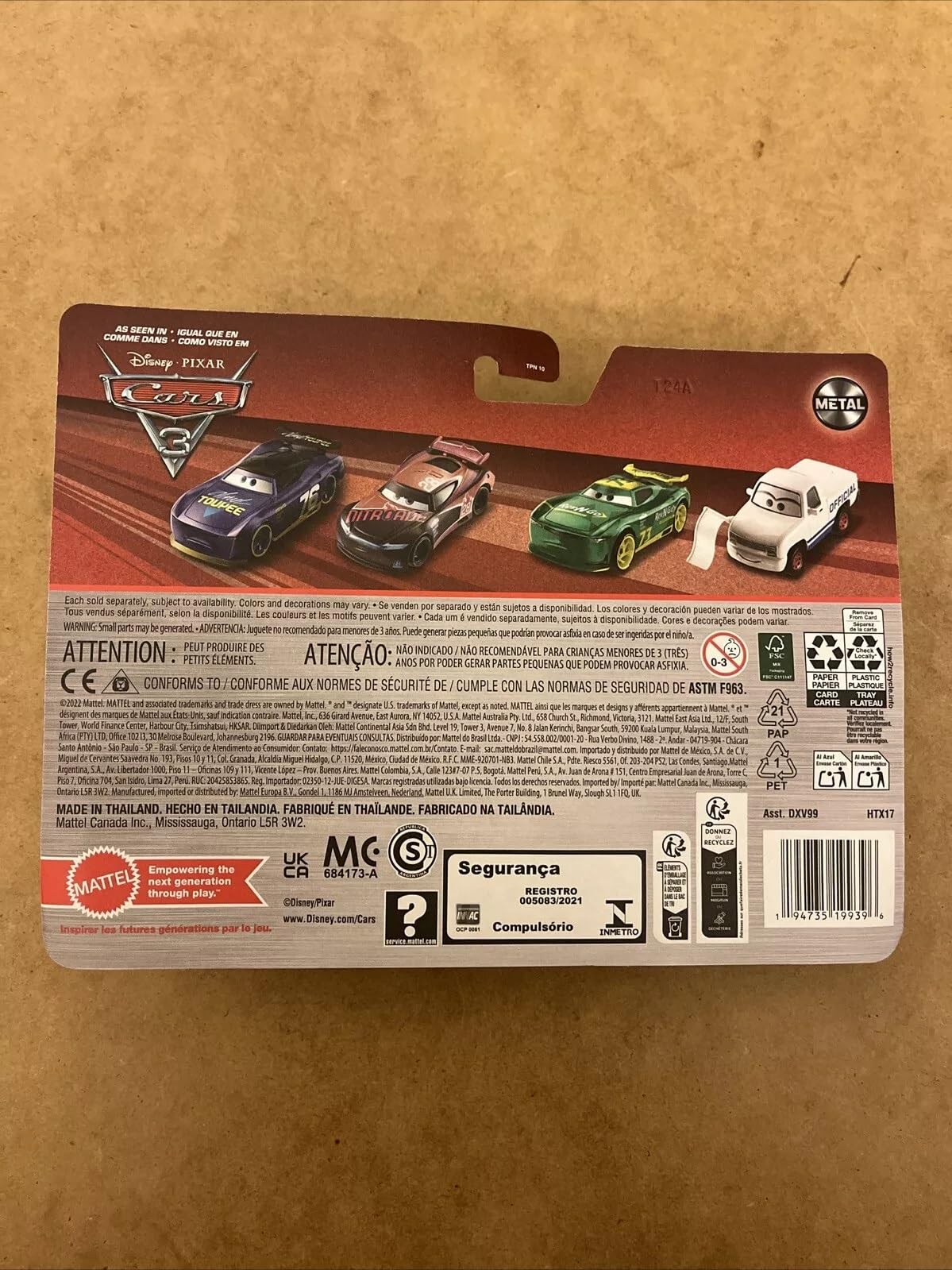 Amazon.com: Cars Disney Pixar Pack 2 Metal Cars 1:55 - Double